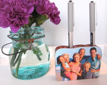 Personalized Pencil holder Wooden Statute, Christmas Gift, Gift for Grandparents, New Dad Father Gift for Office