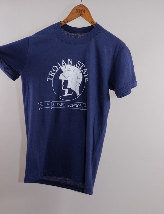 80s Trojen Condom T Shirt Medium - Etsy