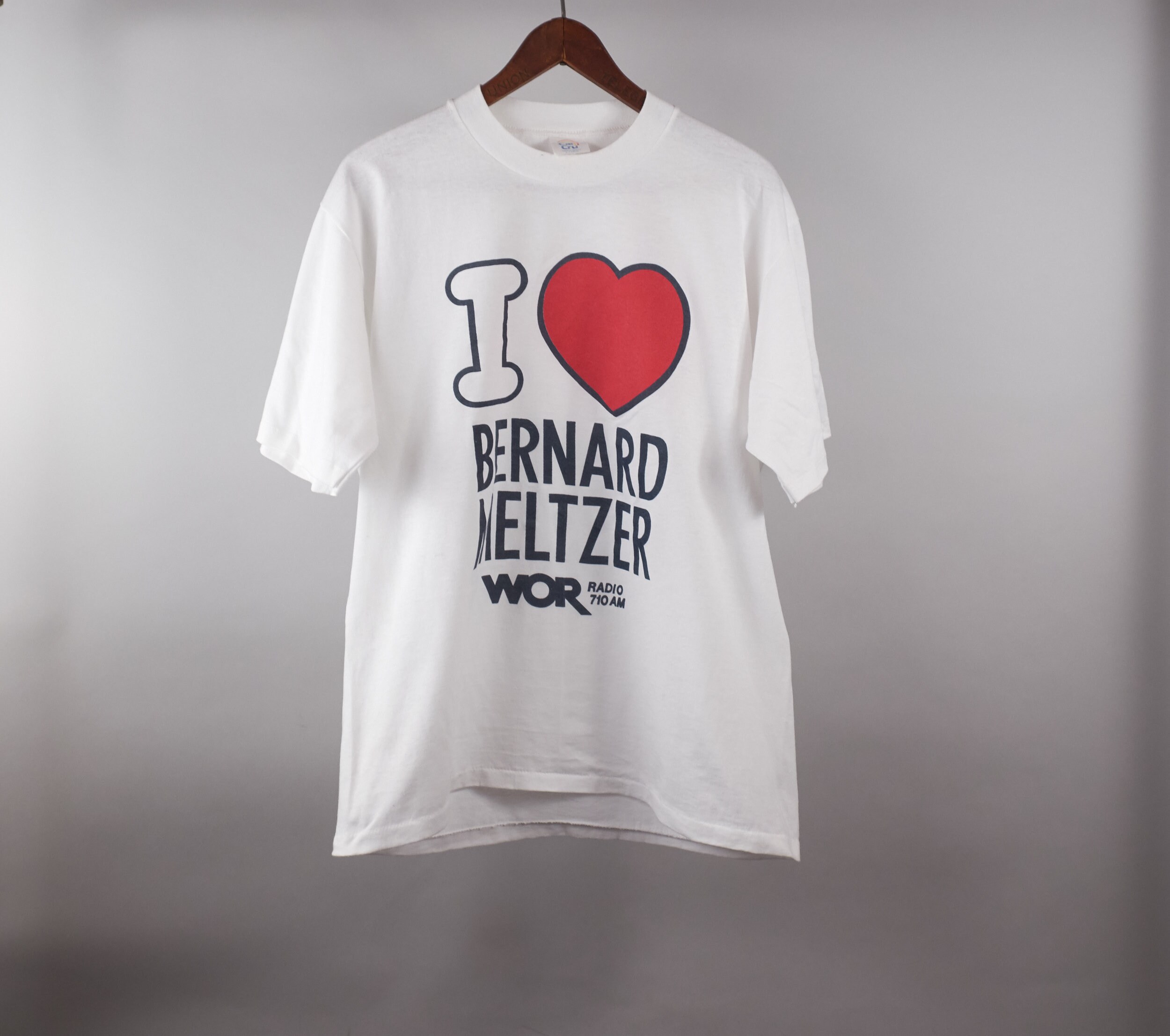 80s T Shirt I Heart Bernard Meltzer Talk Radio WOR-AM New