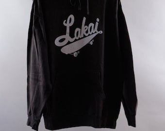 Y2K LAKAI Skate Hoodie Black Large