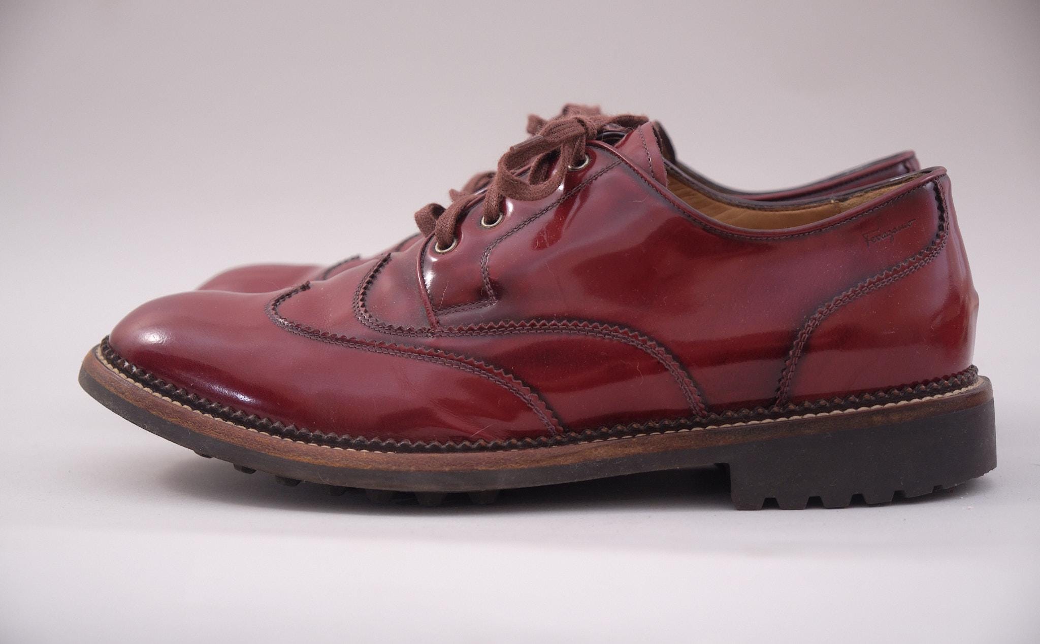 Vintage Ferragamo Burgundy Leather Wingtip Oxford size 11 Vintage Salvatore Ferragamo Men main image 2