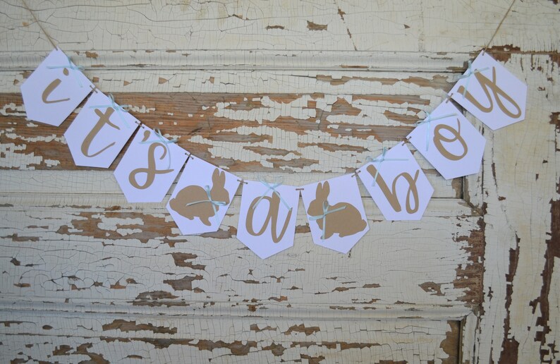 It S A Boy Bunny Banner Little Bunny Baby Shower Banner Boy Bunny Baby Shower Theme Banner Boy Bunny Sign Peter Rabbit Baby Shower