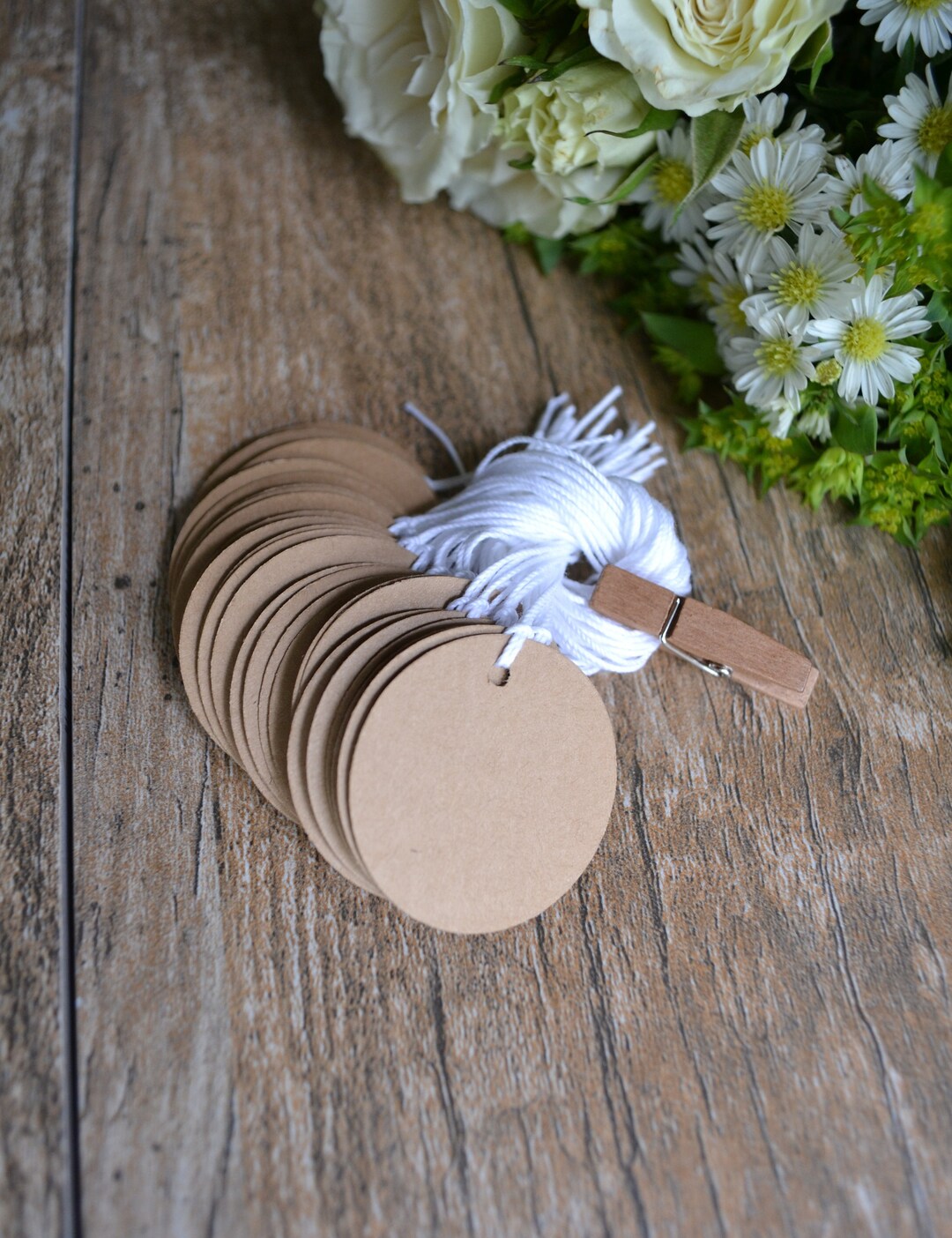 Kraft Circle Hang Tags With String Bulk Kraft Price Tags - Etsy