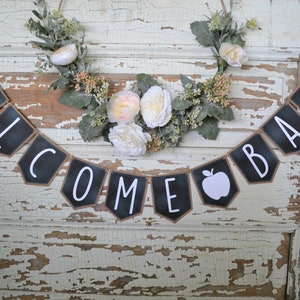 teacher classroom banner, classroom welcome back banner, chalkboard shabby chic classroom sign, farmhouse chalkboard classroom banner