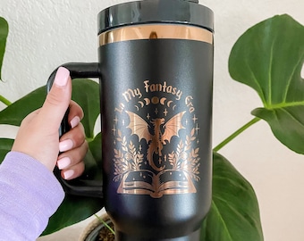 In My Fantasy Era Tumbler Fantasy Book Reading Cup Fantasy Book Lover Cup Bookish Tumbler Smut Book Mug Mystical Dragon World Booktok