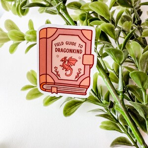 Dragon Sticker Field Guide To Dragonkind Bookish Sticker Kindle Sticker Fantasy Book Lover Gift Fantasy Book Sticker Dragon Book Sticker