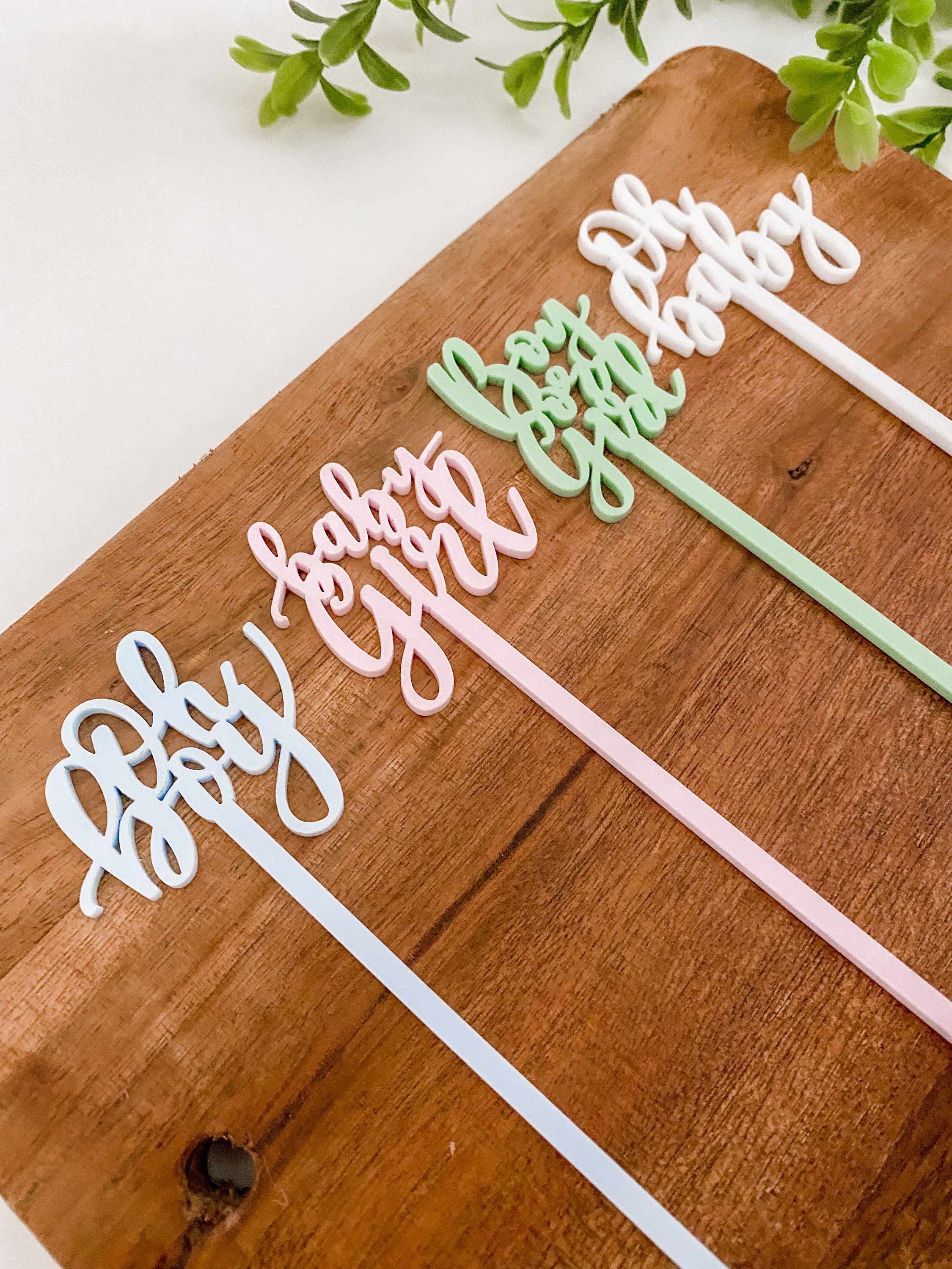 Baby Shower Decoración Baby Shower Bebida Agitadores Fiesta Cóctel Sticks Swizzle Stick Oh Bebé Bebida Agitador Bebida Agitador Género Revelar