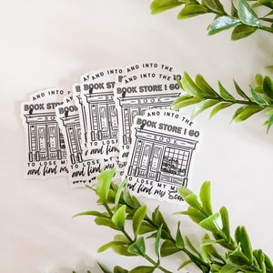 Book Sticker For Kindle Book Sticker Reading Sticker Hydro Sticker Water Bottle Sticker Book Gifts Into The Bookstore Bookish Babe