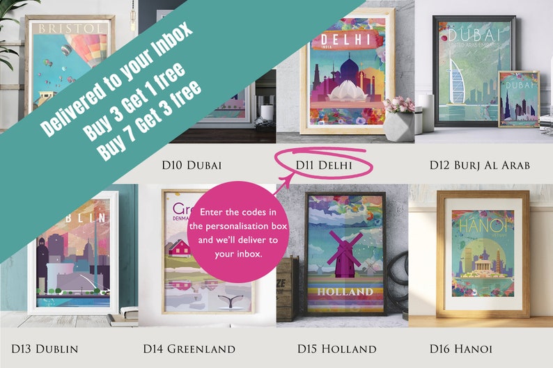 Digital Download Wall Art Travel Posters Etsy UK