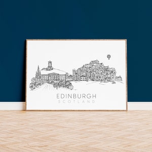 Edinburgh, Scotland, Skyline Art Print