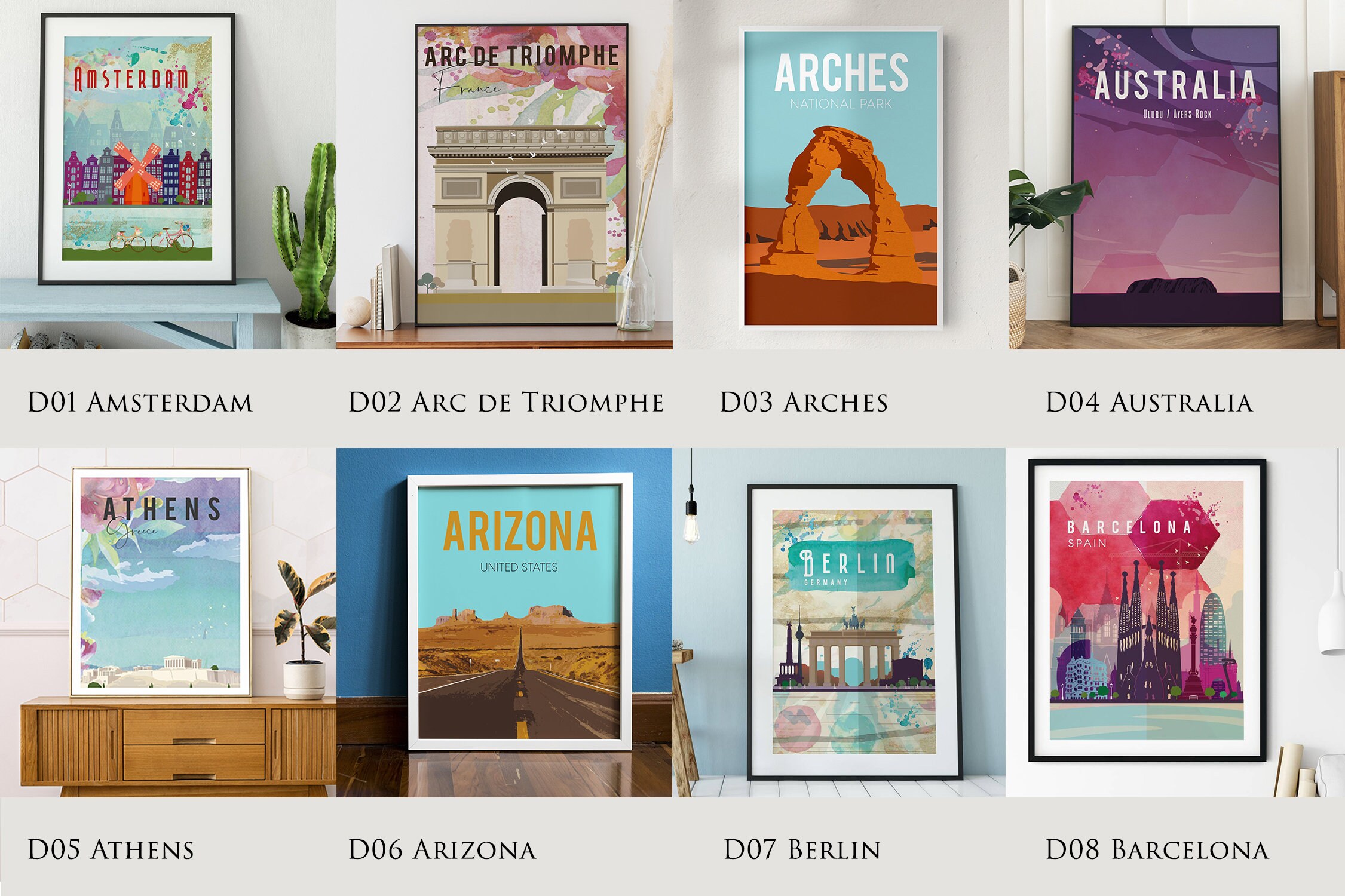 Digital Download Wall Art Travel Posters Etsy UK