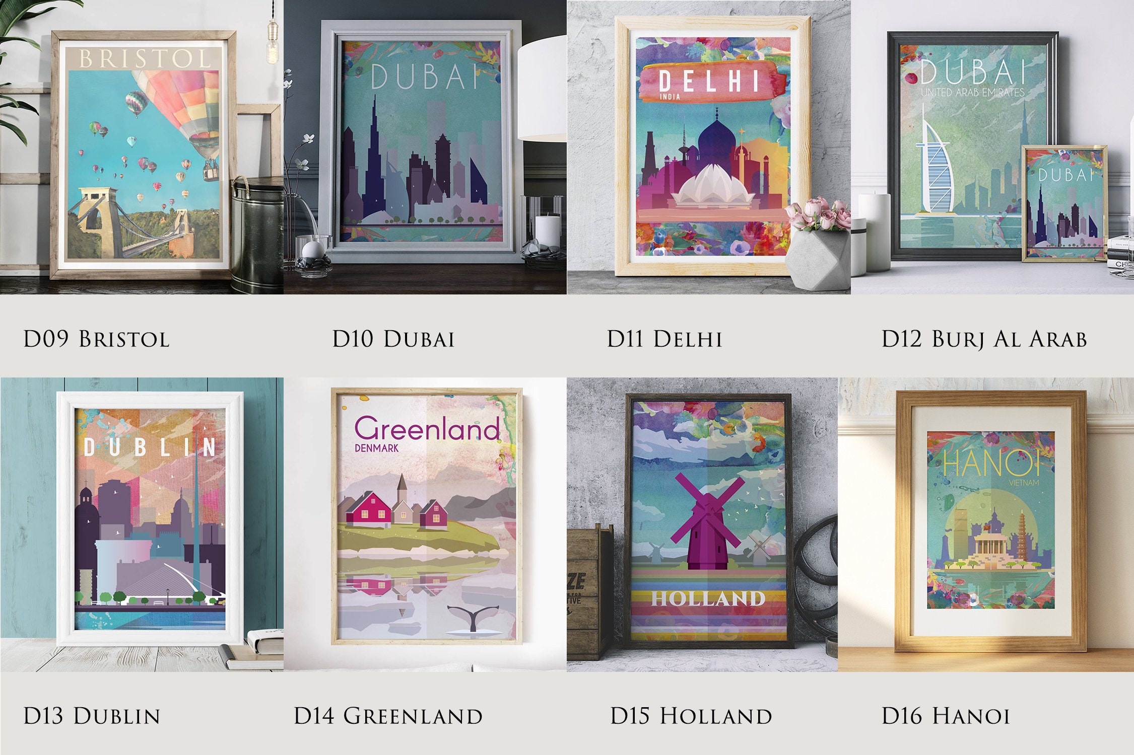 Digital Download Wall Art Travel Posters Etsy