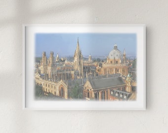 Oxford City illustrated art print