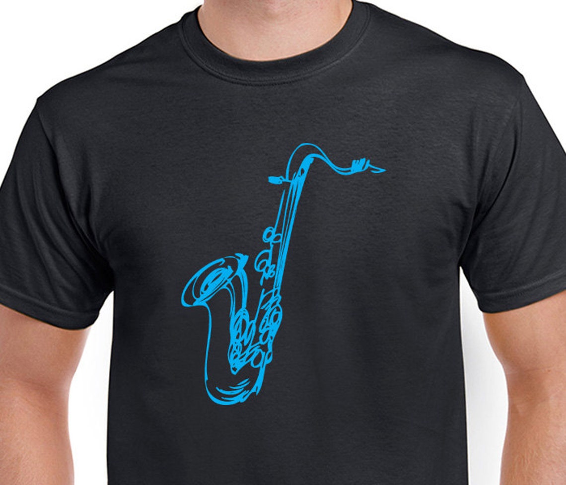 Saxophone Tshirt. Tenor sax graphic tee. Stylish alto sax Etsy