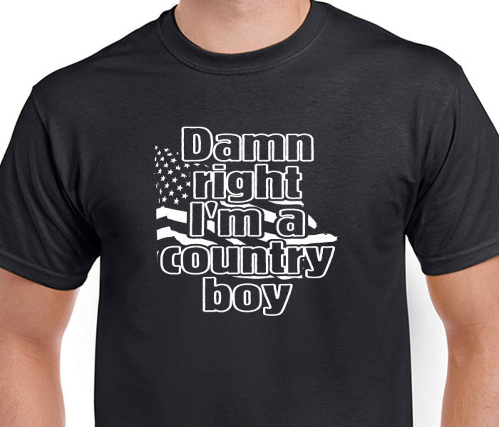 Damn Right I'm A Country Boy Tshirt. Patriotic or Country Etsy