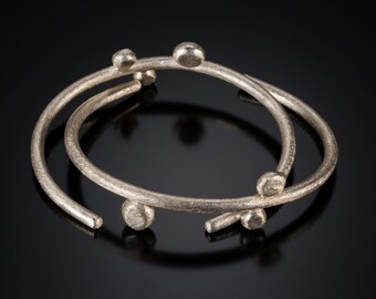 Vine and Buds Cuff Bracelet - Silver, Single