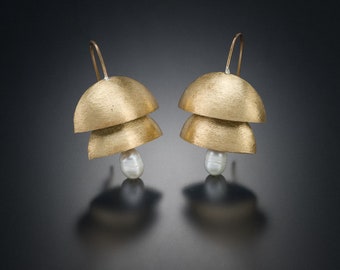 Double Umbrellas NuGold Earrings