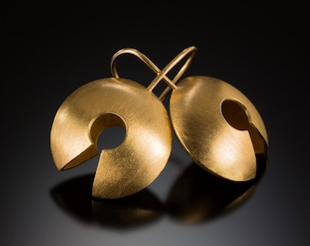 Gold Keyhole Earrings