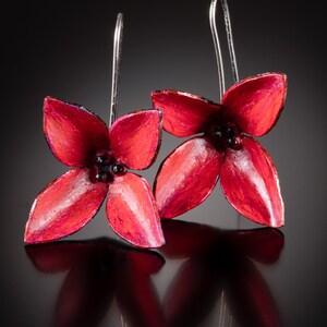 Red Kalanchoe Earrings