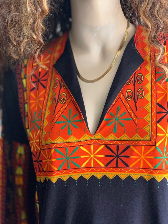Gottex Israel 1970's Fabulous Beach Wear Dress