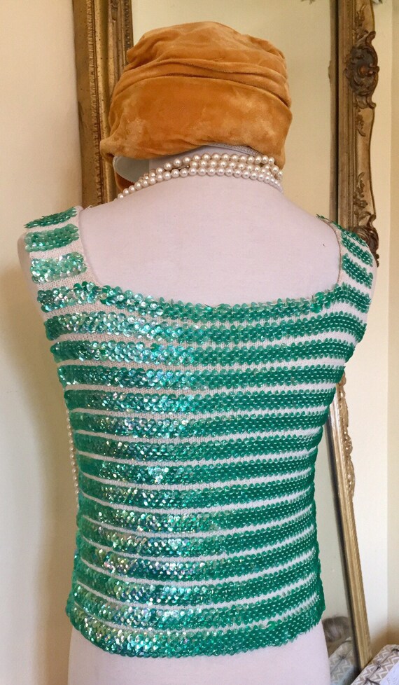 Fabulous 50's Mermaid Sequin Knit Top - image 6