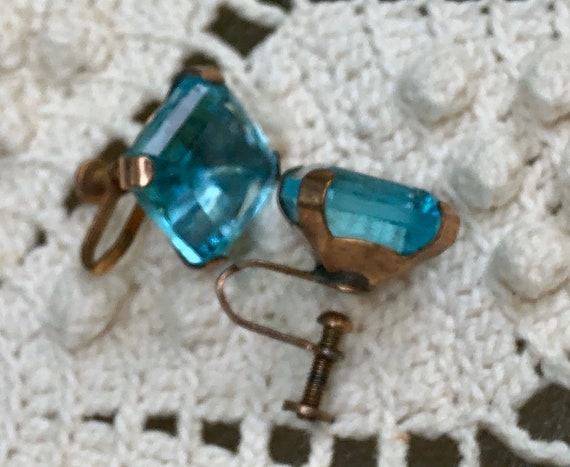 FABULOUS Blue Lagoon Screw Back Earrings, True Vi… - image 6