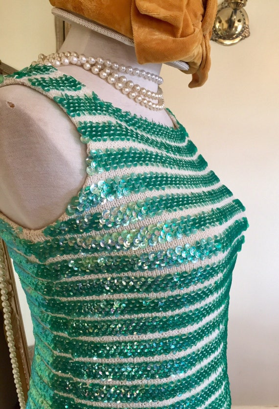 Fabulous 50's Mermaid Sequin Knit Top - image 5