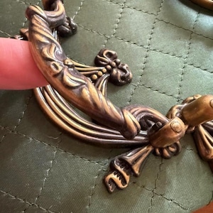 Eleven 11 Bronze Color Vintage to Antique Drawer Pulls, Swinging Bar, so Fancy!