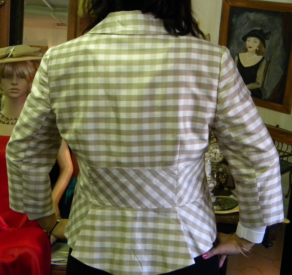 Vintage Silk Pleated Jacket Made in USA Donna Deg… - image 2