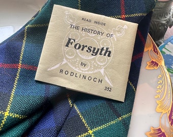 Scottish Heritage Tie, Forsyth, with Historical Booklet, ca. 1970’s