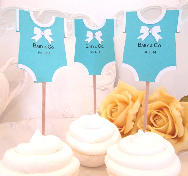 Baby Shower Girl Cupcake Toppers Personalized Baby And Co Etsy Baby Shower Girl Cupcake Toppers Personalized Baby And Co Etsy