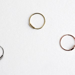 14k Gold Circle Hoop Earrings 10mm Thin Huggie Earrings Perfect for Sleeping, Showering, Sports, and even with Headphones