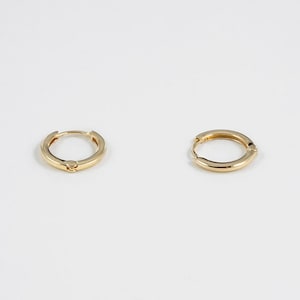 Brooklyn Small Gold Hoop Earrings image 1