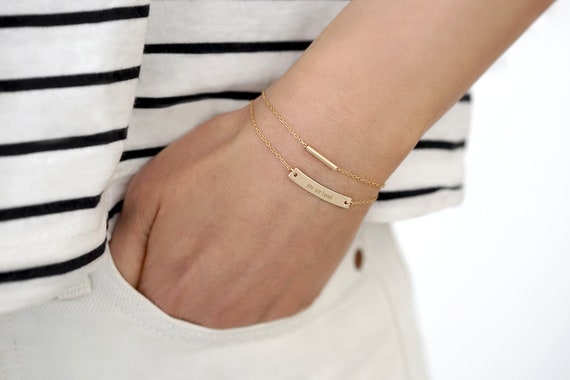 Everly Personalized Gold Layering Bracelets Set Jewelry Gifts