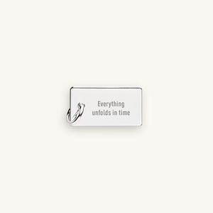 Personalized Message Charm, Nameplate bar, Date, Coordinates, Sterling Silver – The Whisper Flow