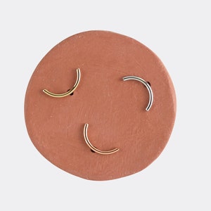 Simple 14k Gold Arc Earrings