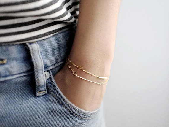 Minimalist gold best sale bracelet