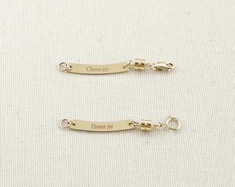 Personalized Magnetic Necklace Clasp Converter, Chain Extender, 14k Gold Filled