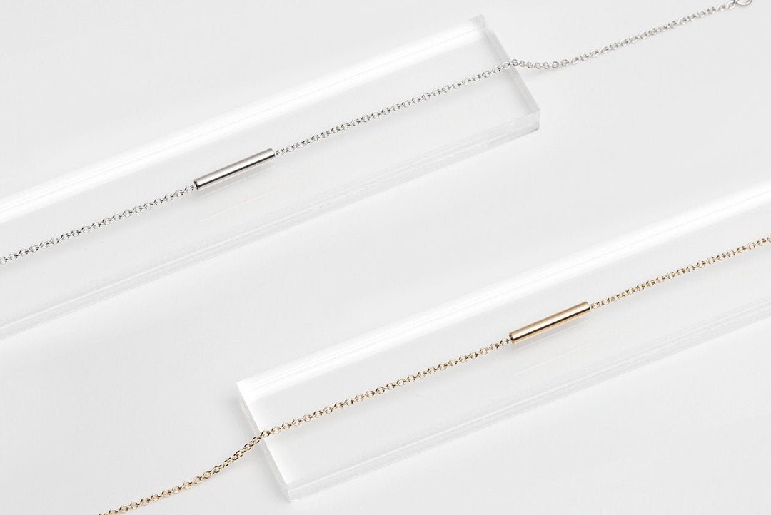 Dainty Minimal Tube Bracelet Everyday Bracelet for Layering Etsy