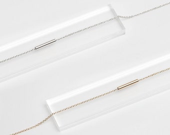 Dainty Minimal Tube Bracelet - Everyday Bracelet for Layering - Jewelry Gift Under 40