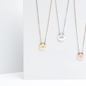 Caitlyn Monogram Initial Necklace, Dainty Three Letter Charm Stylized, Etsy's Pick Jewelry Gift For Minimalist image 2