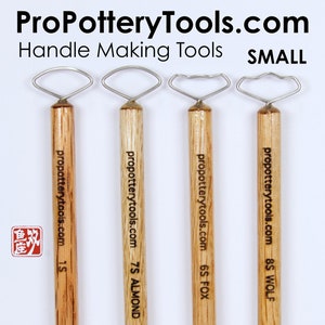 Smaller Pottery Handle Tool: 1s, 6s Fox, 7s Almond, 8s Wolf