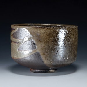 Chawan Matcha cone 14 茶碗 Anagama Wood Salt Shino on Stoneware image 2