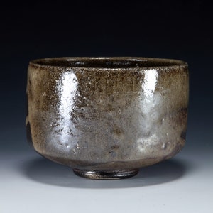 Chawan Matcha cone 14 茶碗 Anagama Wood Salt Shino on Stoneware image 3