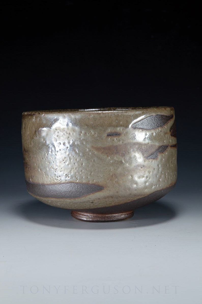 Chawan Matcha cone 14 茶碗 Anagama Wood Salt Shino on Stoneware image 5