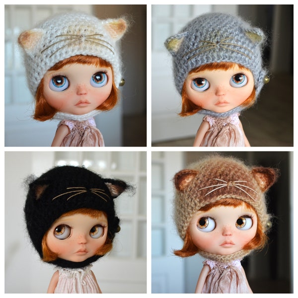 PRÉ COMMANDE - chapeau de chat Blythe / casque de chat Blythe / chapeau Blythe