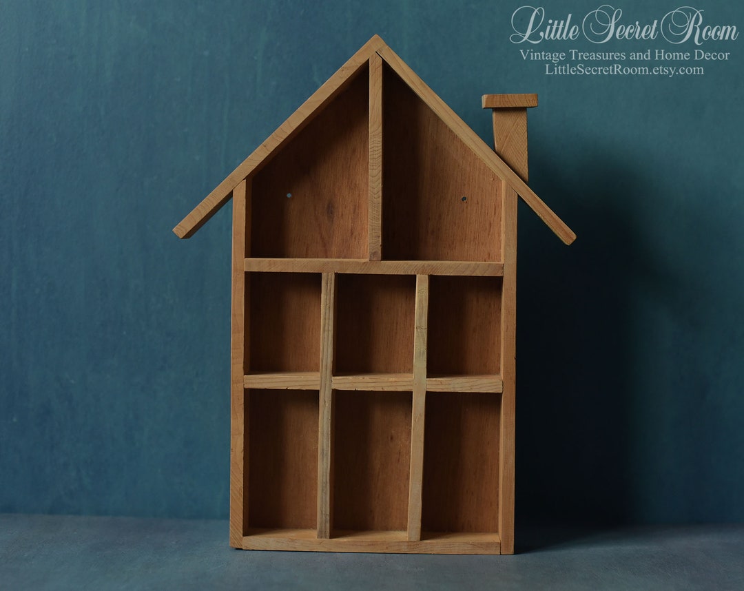 Vintage Wooden Shadow Box Letterpress Tray Thimble Display Etsy