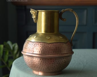 ヴィンテージ銅製花瓶（取っ手2つ付き） - 手作り植木鉢装飾 - Etsy 日本