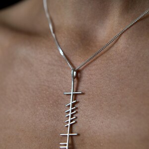 Friendship/Cara  sculpted  ogham pendant- Large