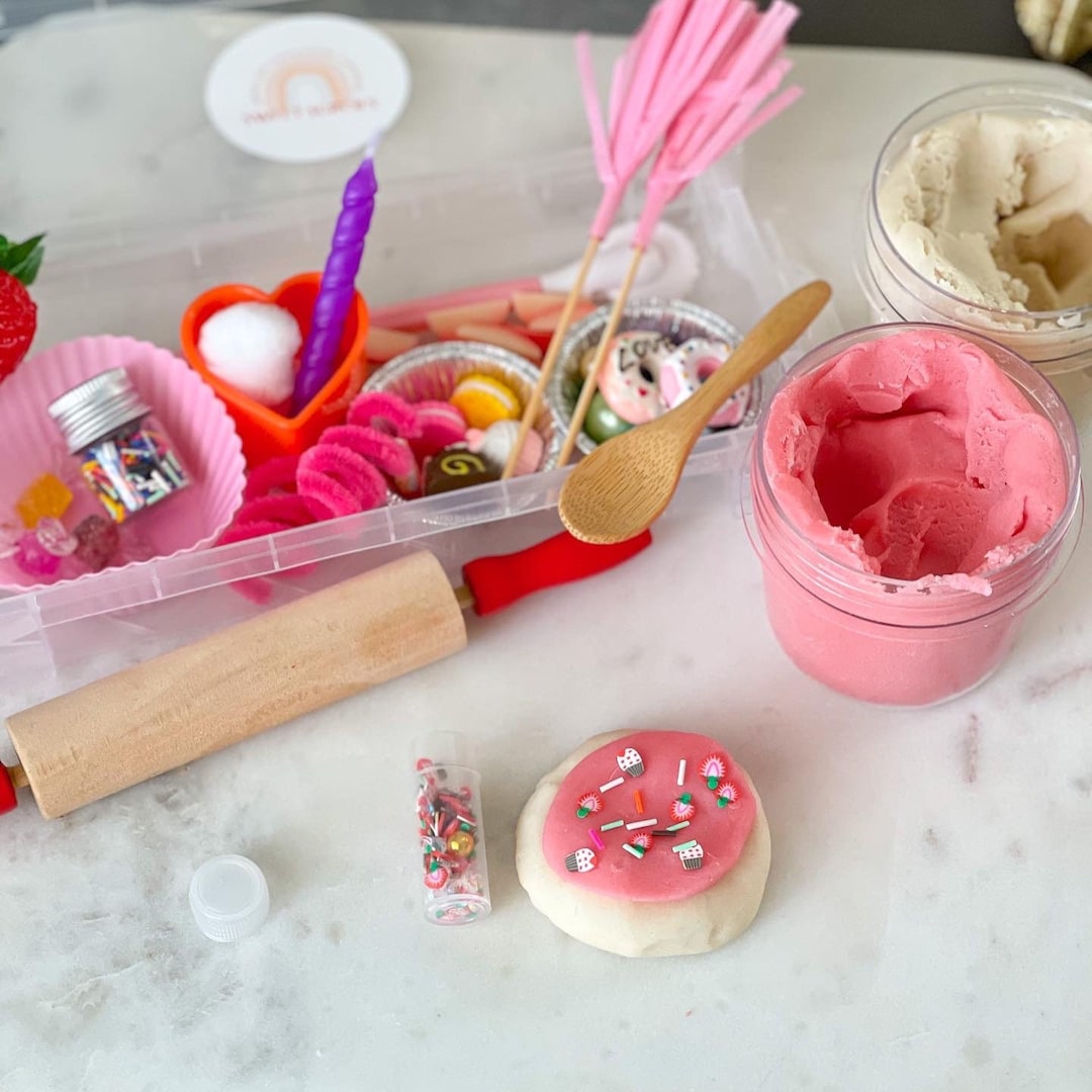 Play Dough Kit Christmas Play Dough Kit Kids Baking Kit Etsy